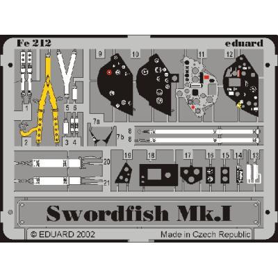 GENERIQUE Eduard Fairey Swordfish Mk.I - pi&egrave;ces pr&eacute;-peintes en couleur (pour ma