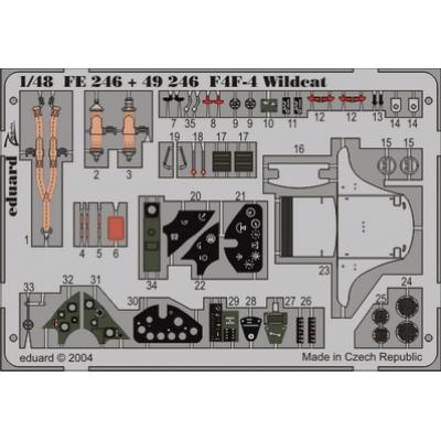 GENERIQUE Eduard Grumman F4F-4 Wildcat - pi&egrave;ces pr&eacute;-peintes en couleur (pour ma