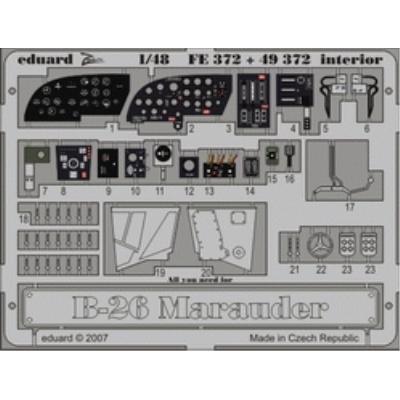 GENERIQUE Eduard int&eacute;rieur de Martin B-26 Marauder - pi&egrave;ces pr&eacute;-peintes en coul