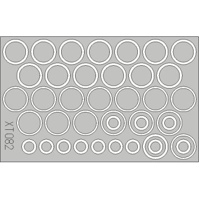 GENERIQUE Eduard Pochoirs de roue de Sturmgeschutz III (pour maquettes Tamiya)-
