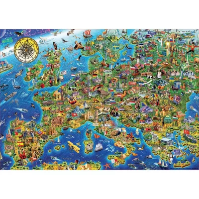 EDUCA  Borras 500 Pieces Mapa De Europa Wooden Puzzle Multicolore