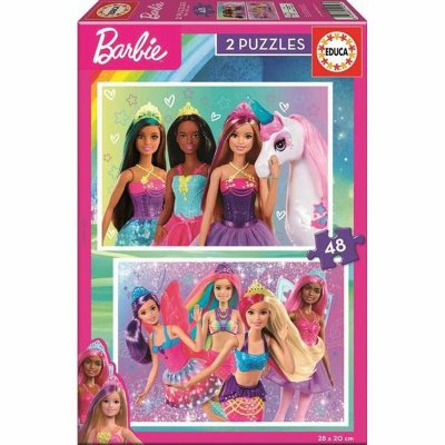  Educa Borras Puzzle 2x48 Barbie Multicolore