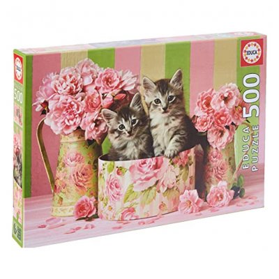 EDUCA  PUZZLE 500 CHATONS AVEC DES ROSES