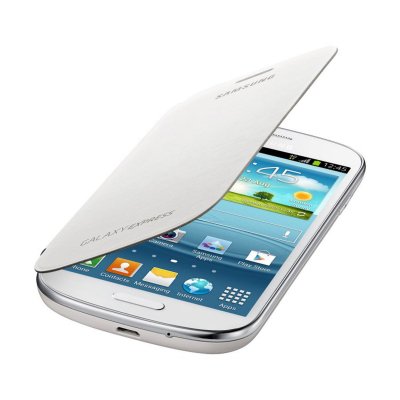 SAMSUNG EF-FI873B - Etui &agrave; rabat pour t&eacute;l&eacute;phone portable - blanc - pour Galaxy Express