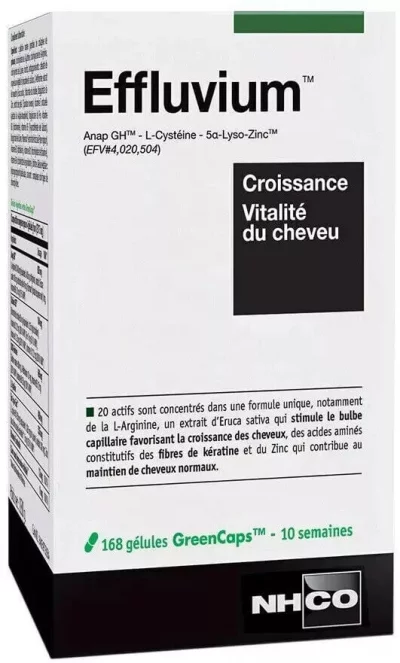 NHCO Effluvium Croissance Vitalite Du Cheveu 168 g&eacute;lules  Nutrition