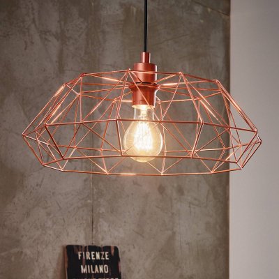 EGLO  49488 Lampe Suspendue, Acier, E27, Cuivre, 455 X 455 X 110 cm