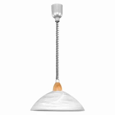 EGLO  87009&nbsp;Lampe Suspension &agrave; Hauteur R&eacute;glable, Bois, E27, Marron