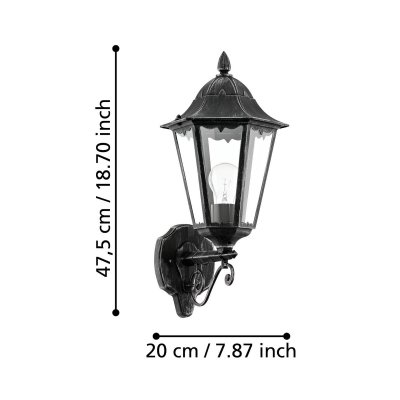 EGLO  93457&nbsp;Lanterne, Aluminium, E27, Gris
