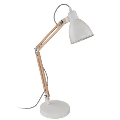 EGLO  96957 Lampe de Table, Acier, 28 W, Blanc, Taille Unique