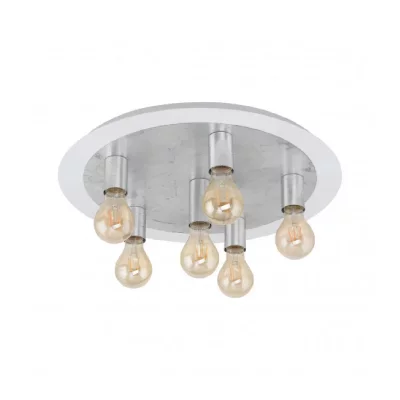 EGLO  97496 Plafonnier, Acier, 4 W, Weiss, Silber