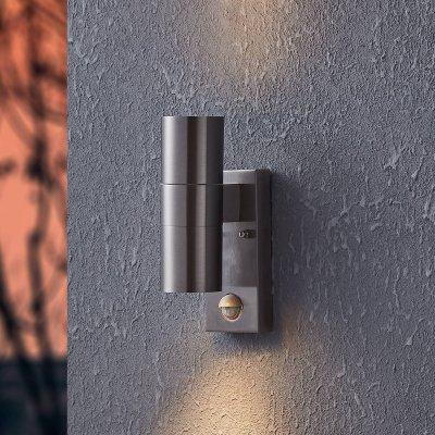 EGLO  Applique LED &agrave; capteur d'ext&eacute;rieur Riga 5 2x3 W Acier inoxydable