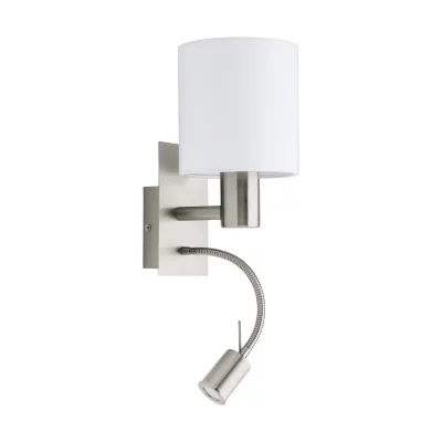 EGLO  - applique murale led Lampe fluorescente pasteri l: 15 cm en blanc avec Rocker