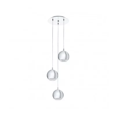 EGLO  Conessa - Luminaire Suspendu &Agrave; 3 Ampoules, Chrome, Gu10