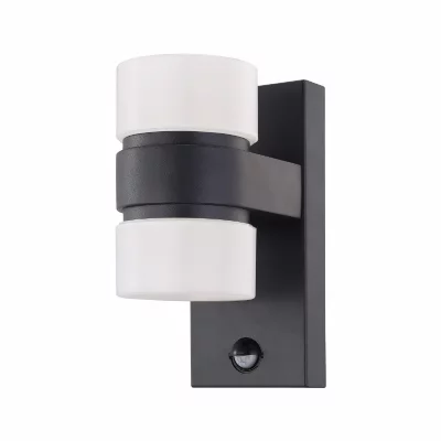 EGLO  Lampe murale LED &agrave; capteur d'ext&eacute;rieur Atollari 2x6 W Anthracite