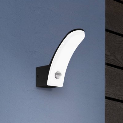 EGLO  lampe murale led &agrave; capteur d'ext&eacute;rieur fiumicino 11 w noir 425226