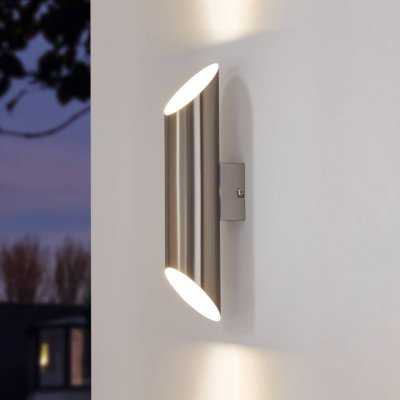 EGLO  lampe murale led d'ext&eacute;rieur agolada 2x3,7 w argent&eacute; 425186