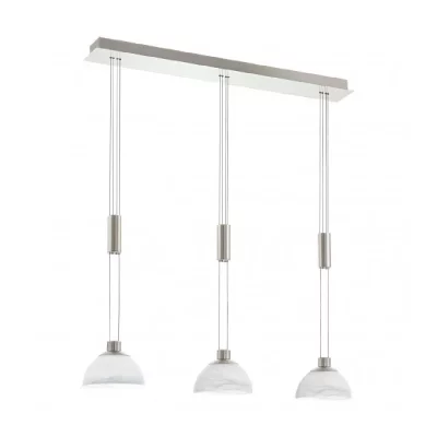 EGLO  Lampe Suspension Led Montefio/3, Nickel Mat/Alb&acirc;tre 93468&nbsp;E