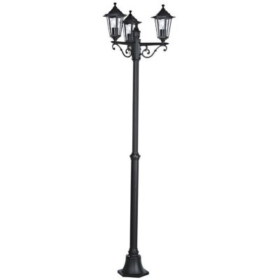 EGLO  laterna 4 - lampadaire ext&eacute;rieur &agrave; 3 ampoules noir ip44, e27