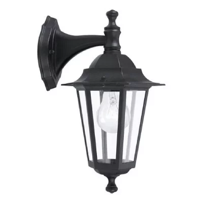 EGLO  - Laterna-applique D'ext&eacute;rieur Descendante M&eacute;tal & Verre H35cm Noir