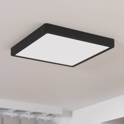 EGLO  Plafonnier Fueva 5 IP44 noir 3&nbsp;000&nbsp;K 28x28&nbsp;cm
