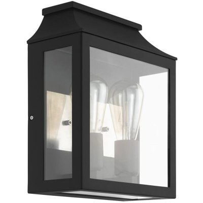 EGLO  Soncino - Lanterne murale ext&eacute;rieure &agrave; 2 ampoules noir IP44, E27