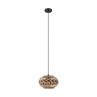 EGLO  Suspension Dondarrion, nature/rouge vin, &Oslash; 26 cm