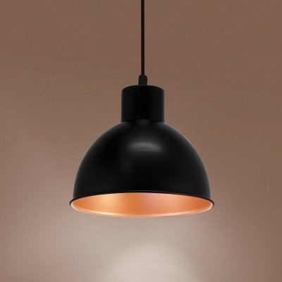 EGLO  - Suspension truro 1 noir, cuivre, E27 max. 1X60W