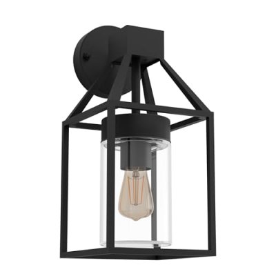 EGLO  Trecate - Lanterne murale ext&eacute;rieure &agrave; 1 ampoule noire IP44, E27
