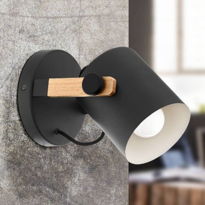 EGLO  Vieille applique en m&eacute;tal noir 220-240 V IP20   Metallo