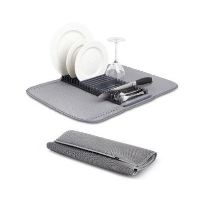 UMBRA Egouttoir &agrave; vaisselle pliable gris udry - 61x45.7cm