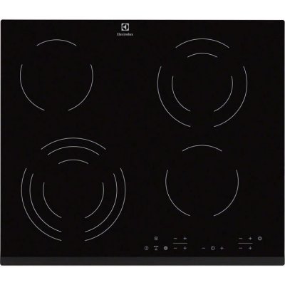 ELECTROLUX EHF6343FOK Table de Cuisson 1200W 240V 4 Foyers Vitroc&eacute;ramique Noir
