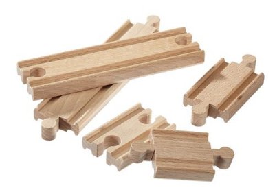 EICHHORN  - 6 rails droits pour circuit train en bois