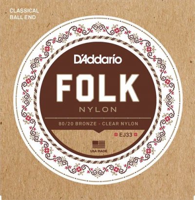D ADDARIO AND CO EJ33 - Jeu Cordes guitare classique ou Folk &agrave; Boule