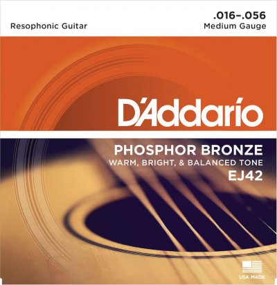D ADDARIO AND CO EJ42 Resophonic 16-56 - Jeu de cordes guitare acoustique