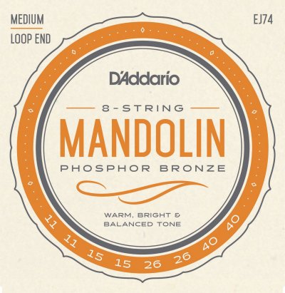 D ADDARIO AND CO EJ74 11-40 m&eacute;dium - Jeu de cordes Mandoline