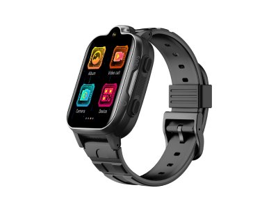 AVIZAR Eko Montre Connect&eacute;e Enfant 4G GPS avec Micro et Fonction SOS Noir