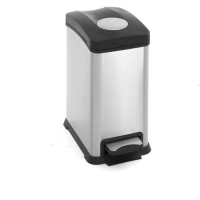EKO  Rejoice Poubelle &agrave; P&eacute;dale M&eacute;tal Inox 21,8 x 38,2 x 43 cm 12 litres