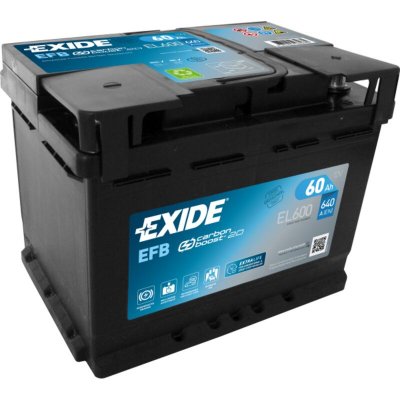 EXIDE EL600 12V 60Ah 640A efb Batteries voiture 242 x 175 x 190 mm - 
