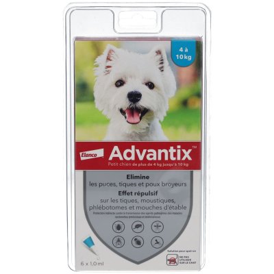 ADVANTIX Elanco  - Antiparasitaire Externe Petit Chien, 6 pipettes