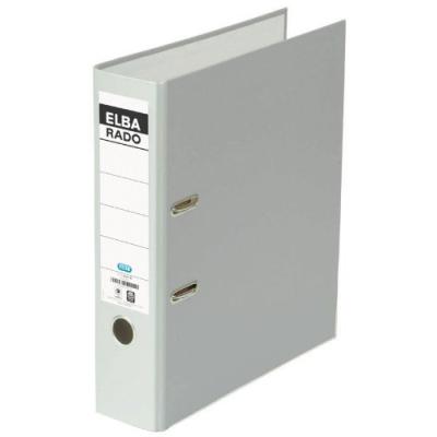 ELBA  Classeur Rado Brillant, Largeur De Dos: 80 Mm, Gris