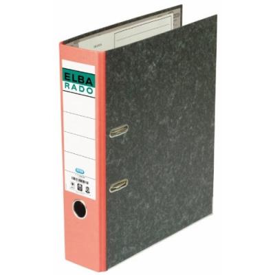 ELBA   classeur rado papier marbr&eacute;,largeur de dos: 80 mm,rouge noir