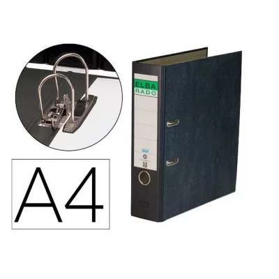 ELBA  Extrarrigid Lever Filler A4 Width Loin With Jaspeado Rado Gris