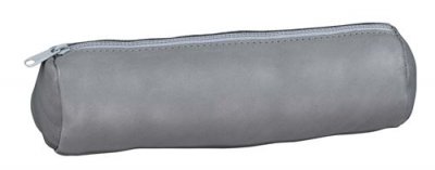 HAMELIN Elba Fourre-Tout Rond Unicolore 22xd6cm Cuir Coloris Gris Souris