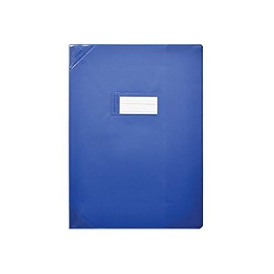 ELBA  Lot de 3 Prot&egrave;ge-cahiers PVC 150 Strong Line 24x32 cm opaque bleu
