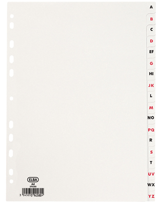 ELBA  Modling - Intercalaires Alphabetiques Carte Dossier 18t A4