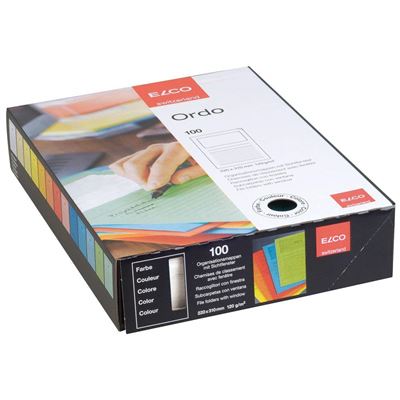 GENERIQUE Elco 100 Pochettes Coins avec Fen&ecirc;tre 22 x 31 Papier FSC 120G Orange