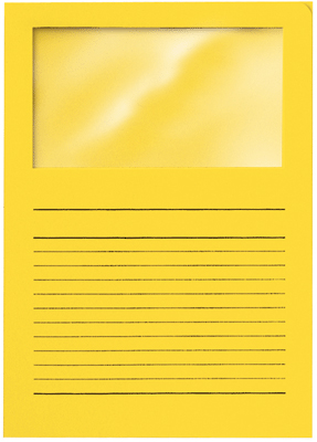 GENERIQUE Elco - Pochette Coin En Papier Avec Fenetre Jaune Intense - Boite 100