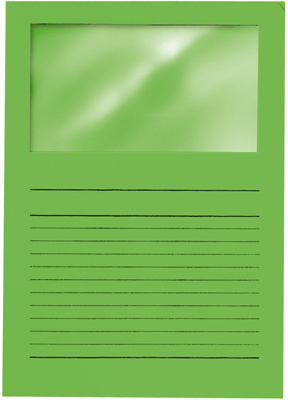 GENERIQUE Elco - Pochette Coin En Papier Avec Fenetre Vert Intense - Boite De 100 