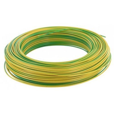 ELECTRALINE  60101018C Couronne de C&acirc;ble H07 V-U 1X1,5 25M, Vert/Jaune