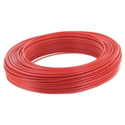 ELECTRALINE  60101025A Couronne de C&acirc;ble H07 V-U 1X2,5 10M, Rouge